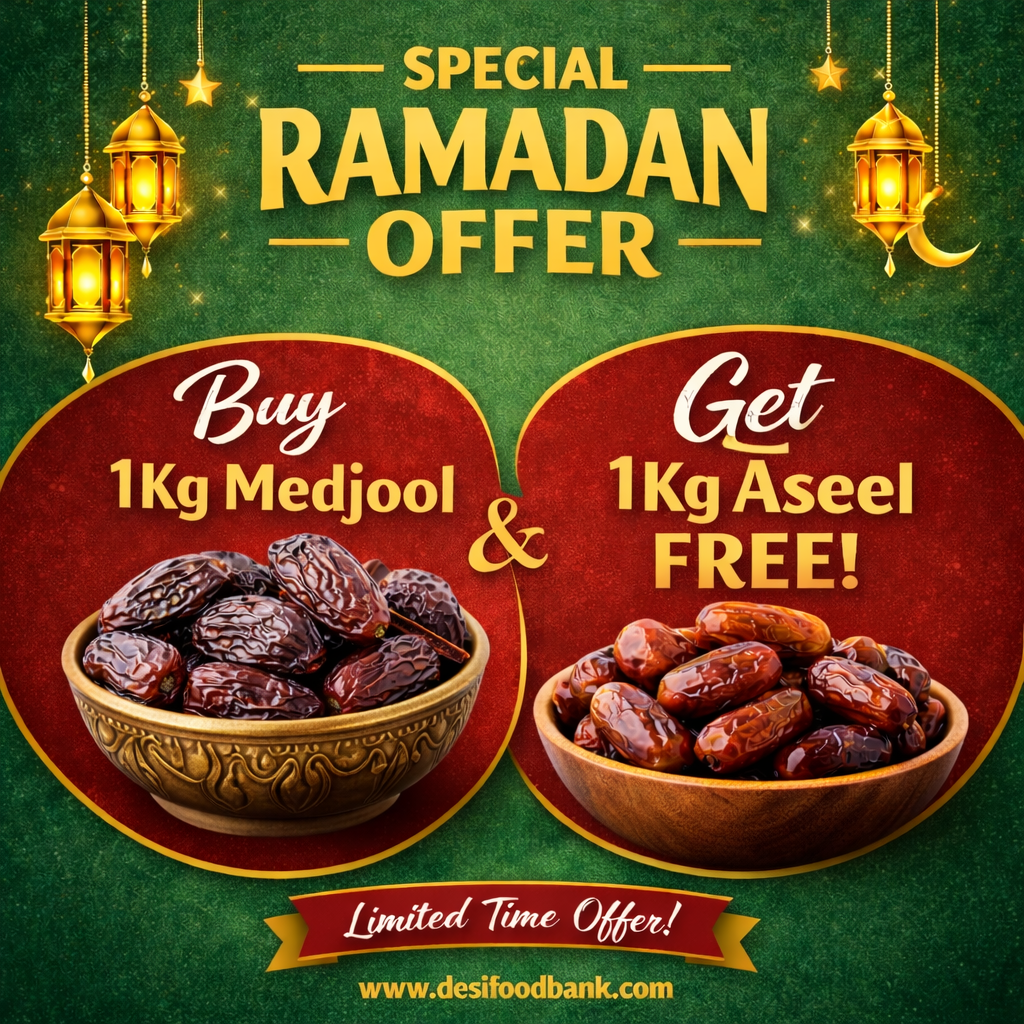 Ramadan Special Dates Deal – Buy 1kg Medjool & Get 1kg Aseel FREE