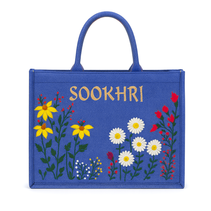 Original Sookhri Embroidered Handbags – Handcrafted Elegance from Sindh | Blue