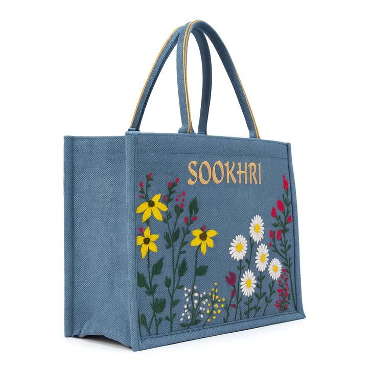 Original Sookhri Embroidered Handbags – Handcrafted Elegance from Sindh | Blue
