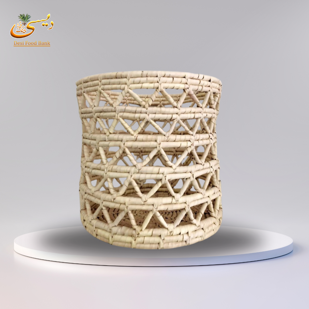 Handwoven Cane Basket for Home Decor