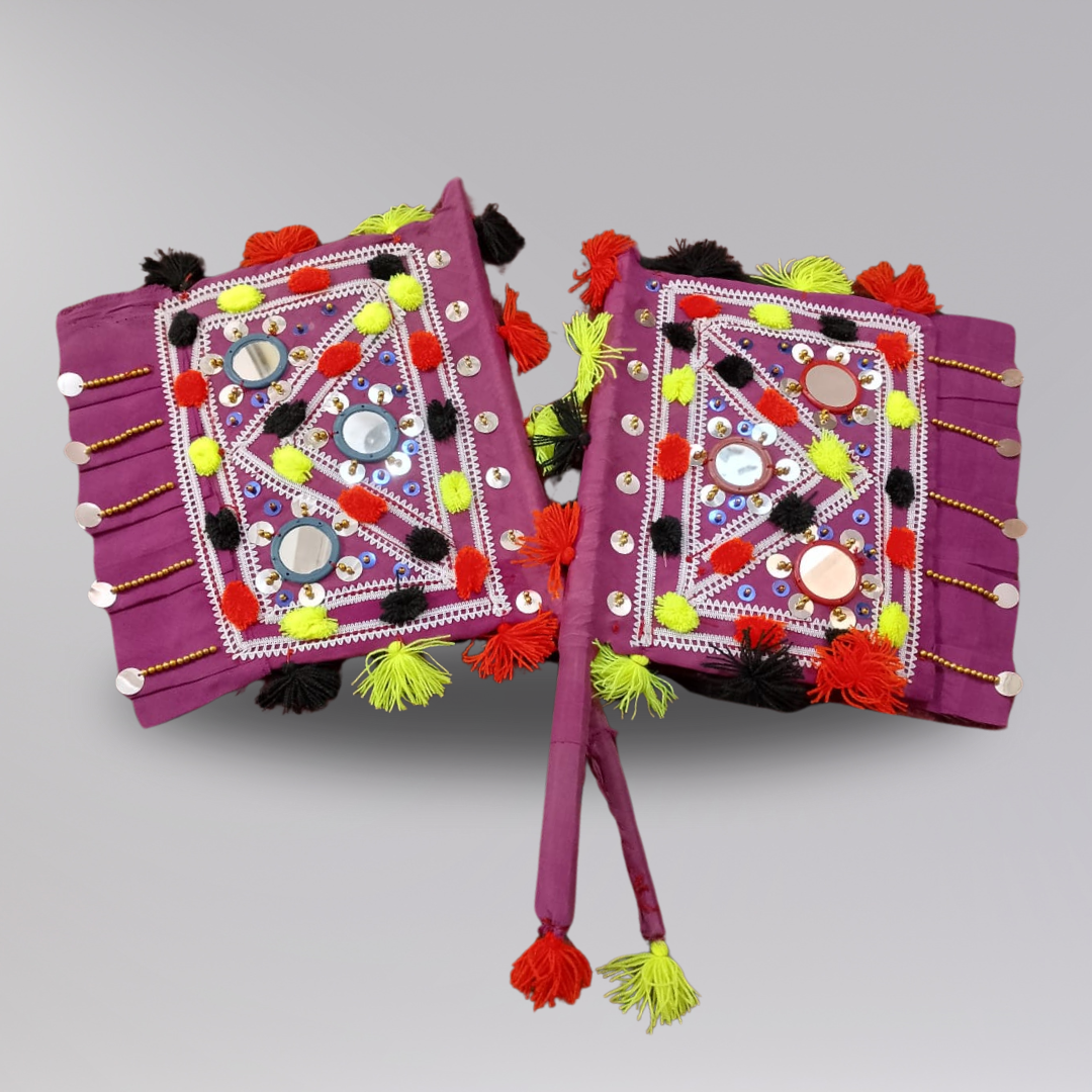 Pair Of Handmade Embroidered Fancy Fan | Made in Pakistan (Sindh)