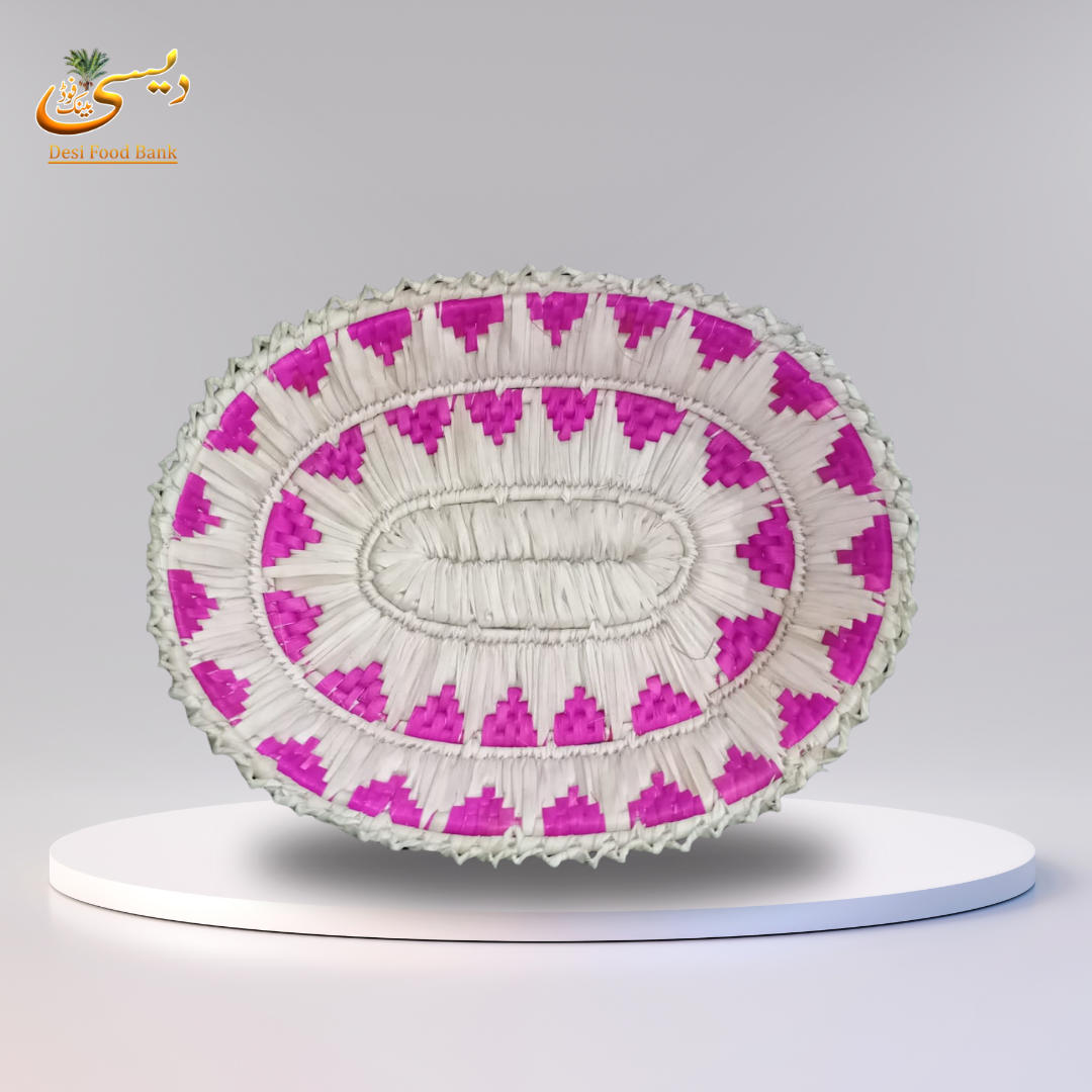 Set Of 3 Oval Serving Basket with Intricate Design | Made in Pakistan (Sindh)